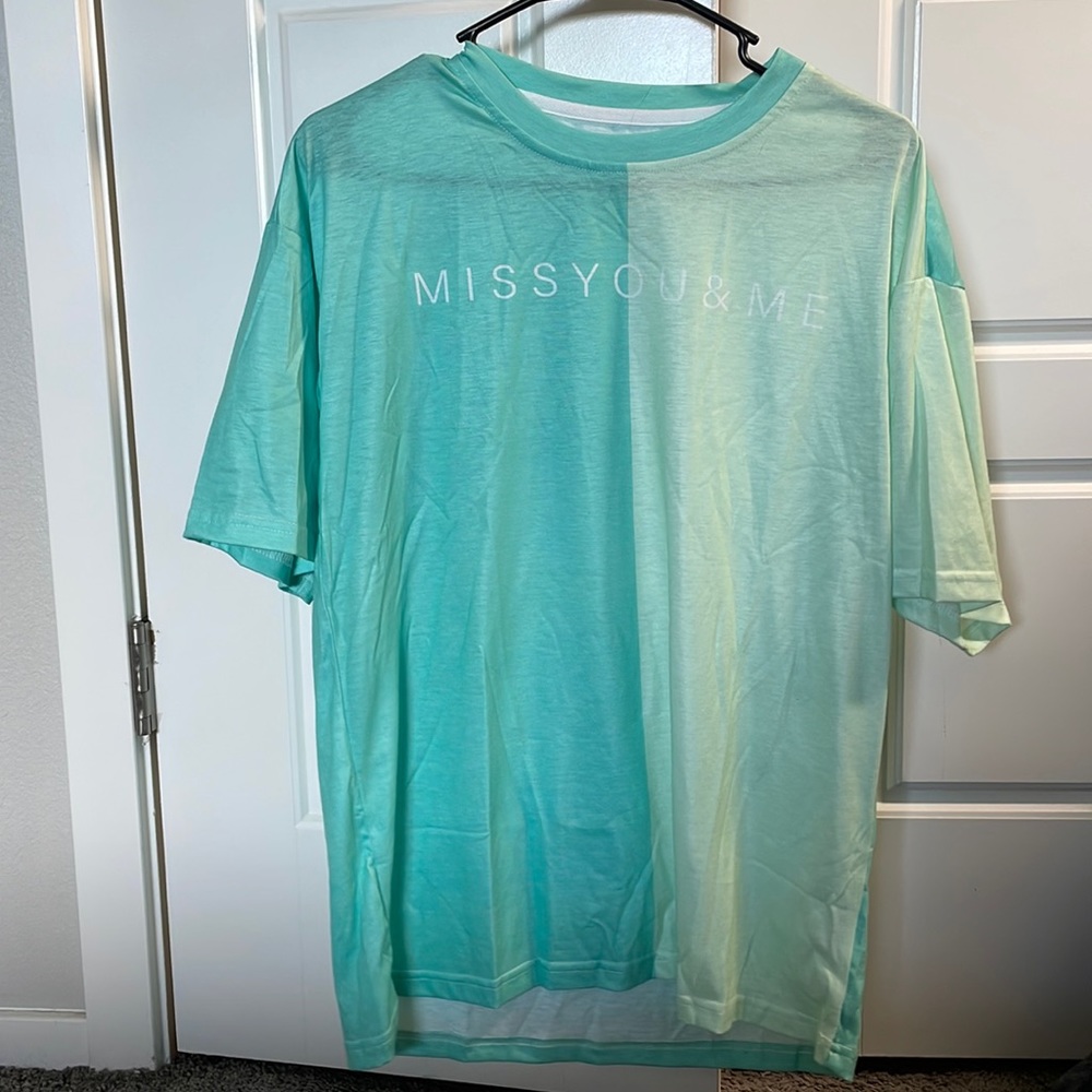 Oversized Mint Green Graphic Tee